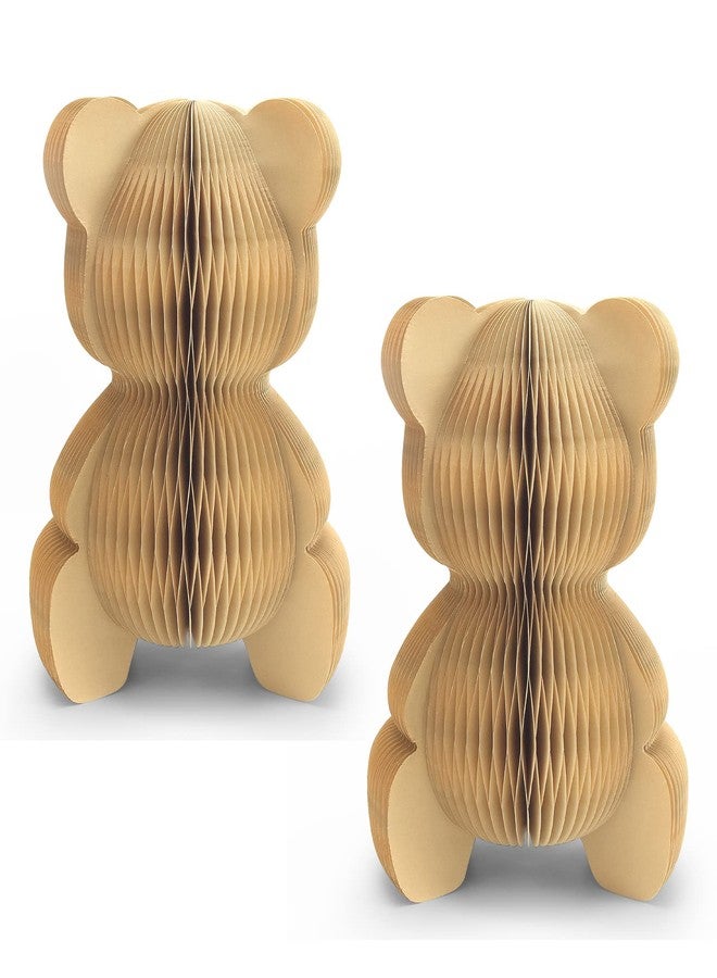 Urlax 2 Pcs Bear Honeycomb Centerpieces, 10" Cute Bear Table Toppers for We Can Bearly Wait Baby Shower Decorations, Bear Themed Birthday Party Supplies - Image 1
